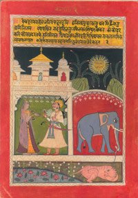 Baramasa Indian miniature paintings from datia