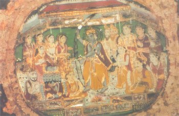 Indian miniature painting from gwalior